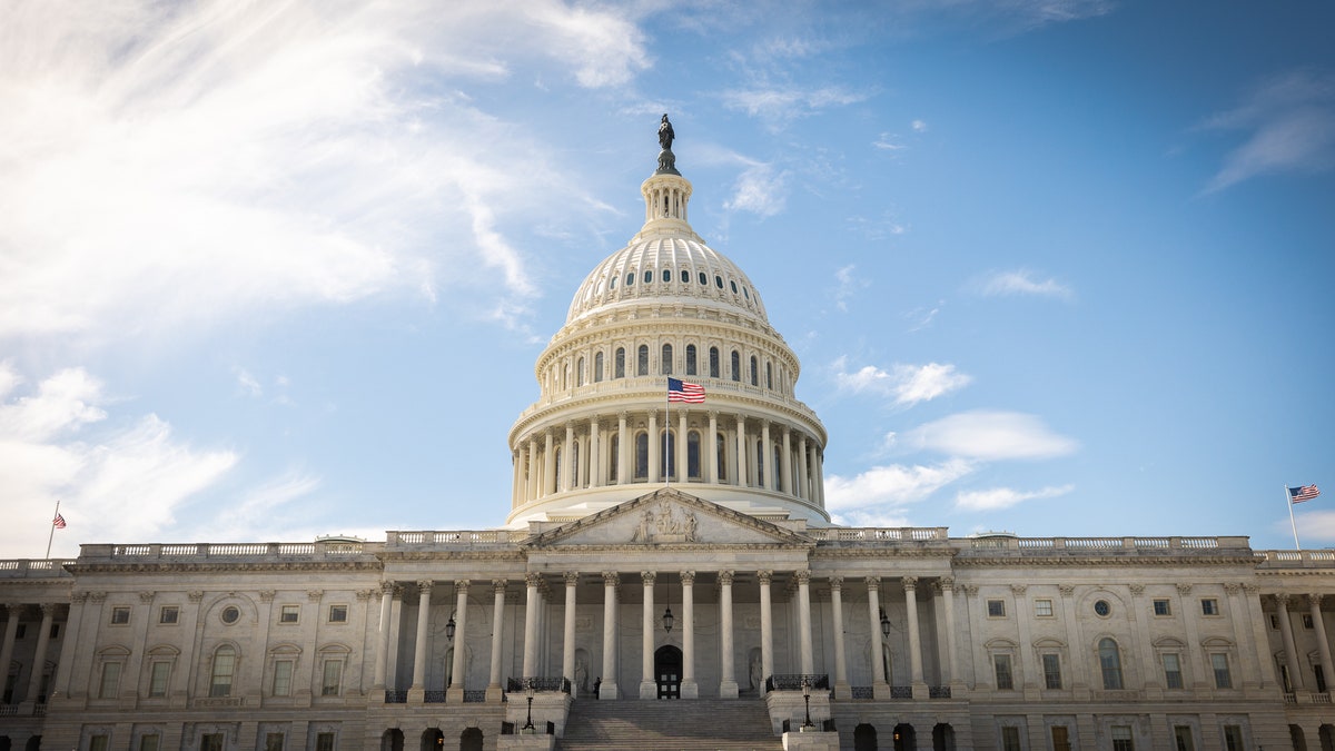 dagopname van het US Capitol in Washington