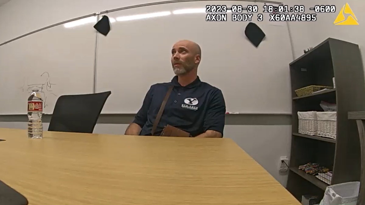 Kevin Franke geeft een interview aan de politie van Utah
