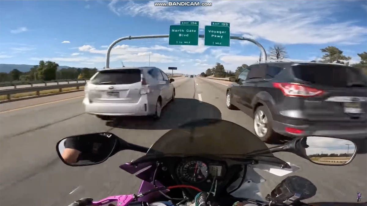 Motorrijder in Colorado