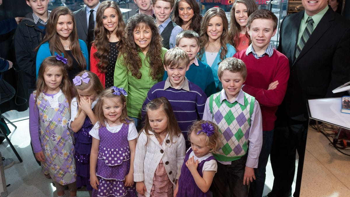 De familie Duggar tijdens een tv-optreden