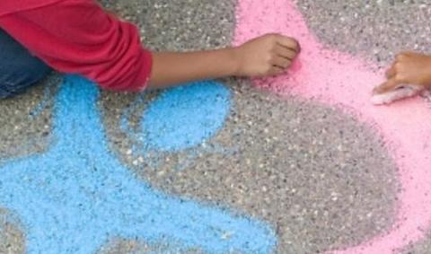 bewustwording voor kindermishandeling verwaarlozing door chalking the walk